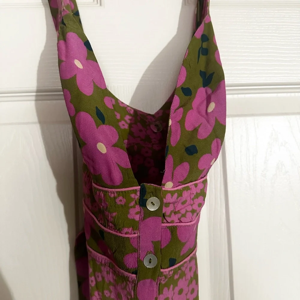 Free People Dewberry Printed Floral Sweetheart Maxi Dress Size Small NWOT